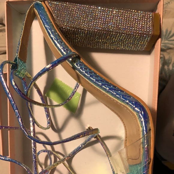 Multi Color Block Heels - Picture 2 of 5